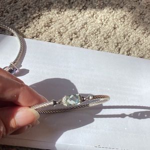 David Yurman Chatelaine Bracelet - Sterling Silver, Prasiolite, Pave Diamonds